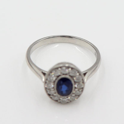 Pt900サファイアリング　S0.50ct　D0.35ct　サイズ13号　重量4.66ｇ(石の重量含む)　レディース (中古)