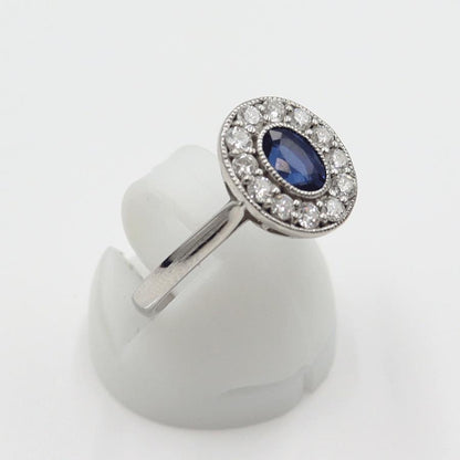 Pt900サファイアリング　S0.50ct　D0.35ct　サイズ13号　重量4.66ｇ(石の重量含む)　レディース (中古)