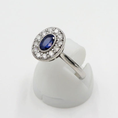 Pt900サファイアリング　S0.50ct　D0.35ct　サイズ13号　重量4.66ｇ(石の重量含む)　レディース (中古)