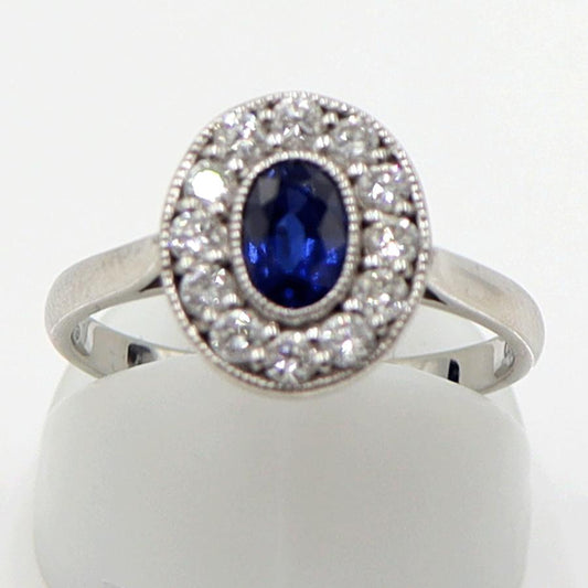 Pt900サファイアリング　S0.50ct　D0.35ct　サイズ13号　重量4.66ｇ(石の重量含む)　レディース (中古)