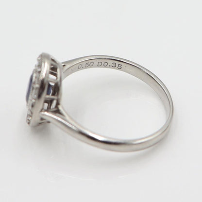 Pt900サファイアリング　S0.50ct　D0.35ct　サイズ13号　重量4.66ｇ(石の重量含む)　レディース (中古)