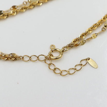 K18パールブレスレット　2連ブレスレット　長さ18cm　重量1.70ｇ（中古）