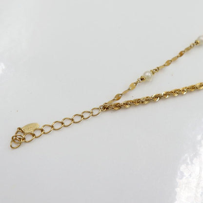 K18パールブレスレット　2連ブレスレット　長さ18cm　重量1.70ｇ（中古）