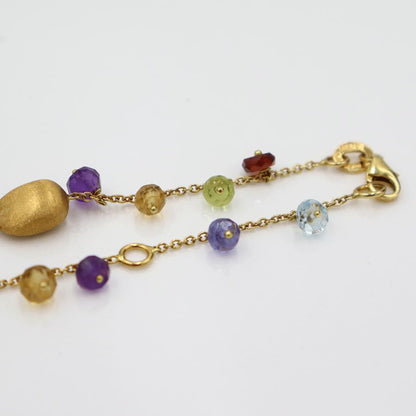 750マルチ石ブレスレット　長さ20cm　重量4.02ｇ（中古