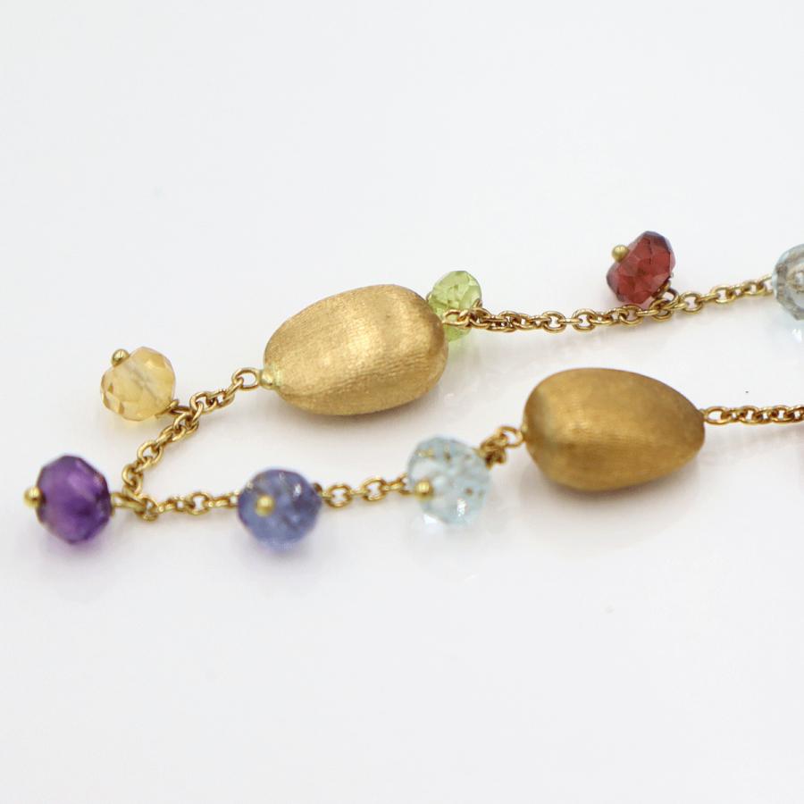 750マルチ石ブレスレット　長さ20cm　重量4.02ｇ（中古