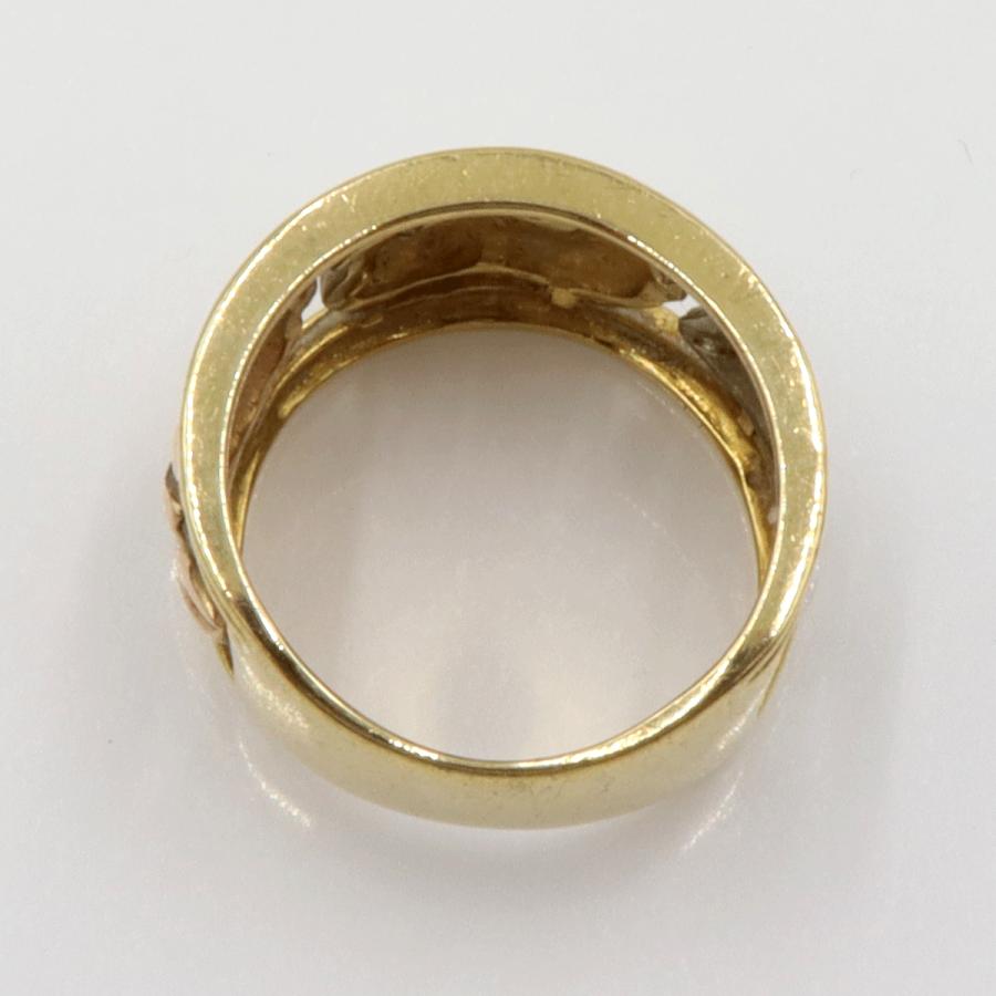 K18/Pt900デザインリング　スリーカラー　「ゾウ」　リングサイズ12号　重量9.39ｇ　 レディース(中古)