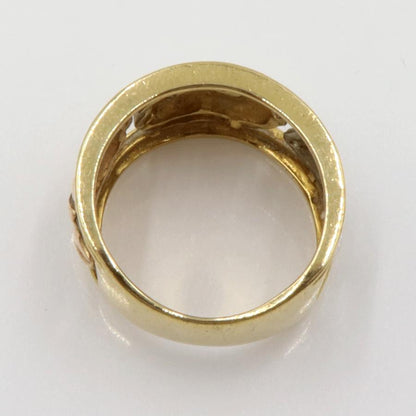 K18/Pt900デザインリング　スリーカラー　「ゾウ」　リングサイズ12号　重量9.39ｇ　 レディース(中古)