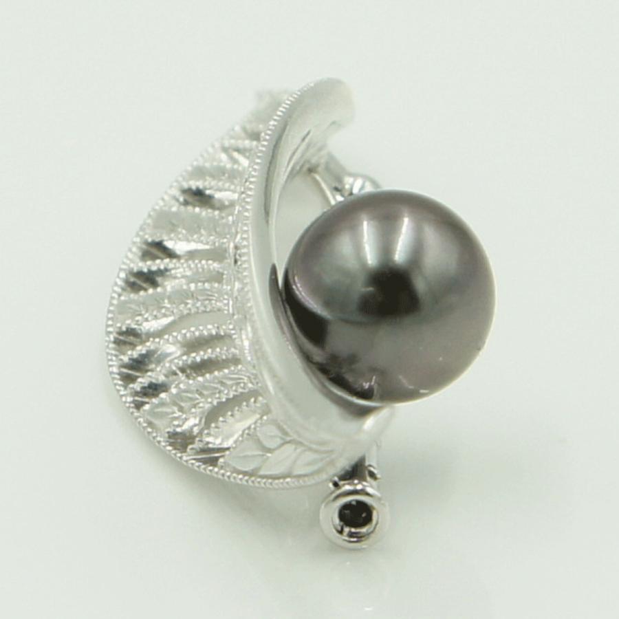 ミキモト（MIKIMOTO） K18パールブローチ　「リーフ」　9.5ｍｍ　10.40ｇ(真珠の重さ含む)　レディース（中古）