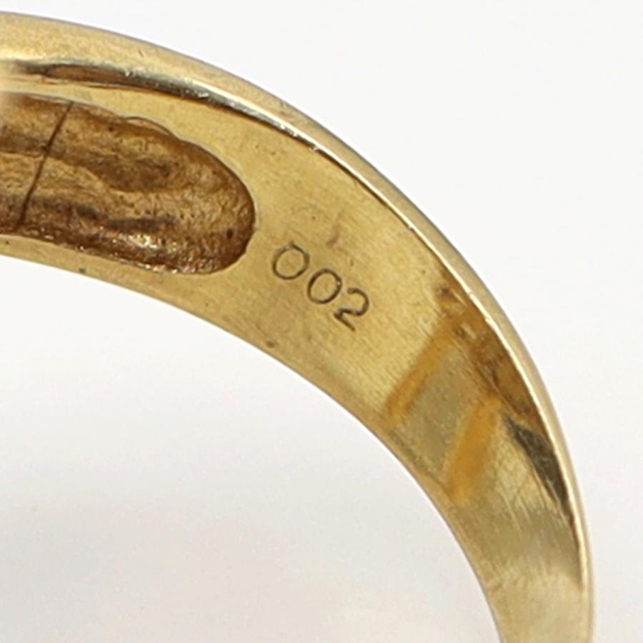 K18/Pt900サファイアリング「蝶々」 サイズ16号　重量6.97ｇ(石の重量含む)(中古)