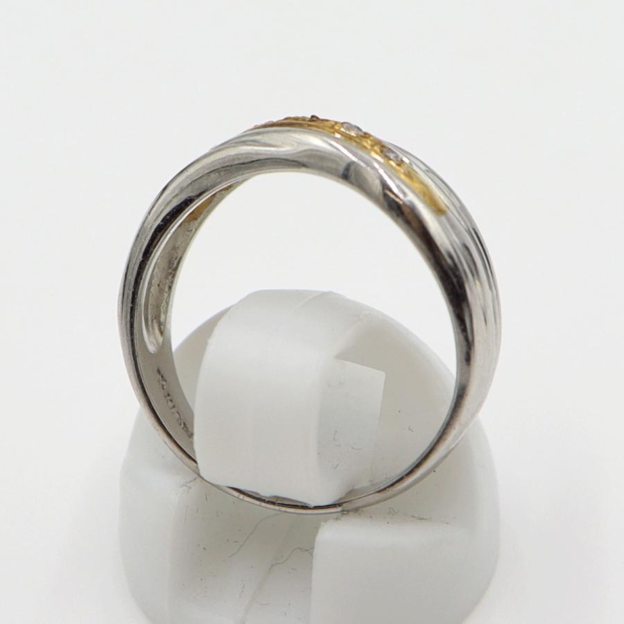 Pt850/K18ダイヤリング　D0.06ct　リングサイズ13号　重量5.70ｇ(石の重量含む)　(中古)