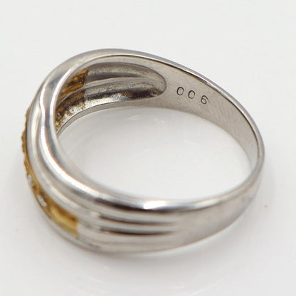 Pt850/K18ダイヤリング　D0.06ct　リングサイズ13号　重量5.70ｇ(石の重量含む)　(中古)