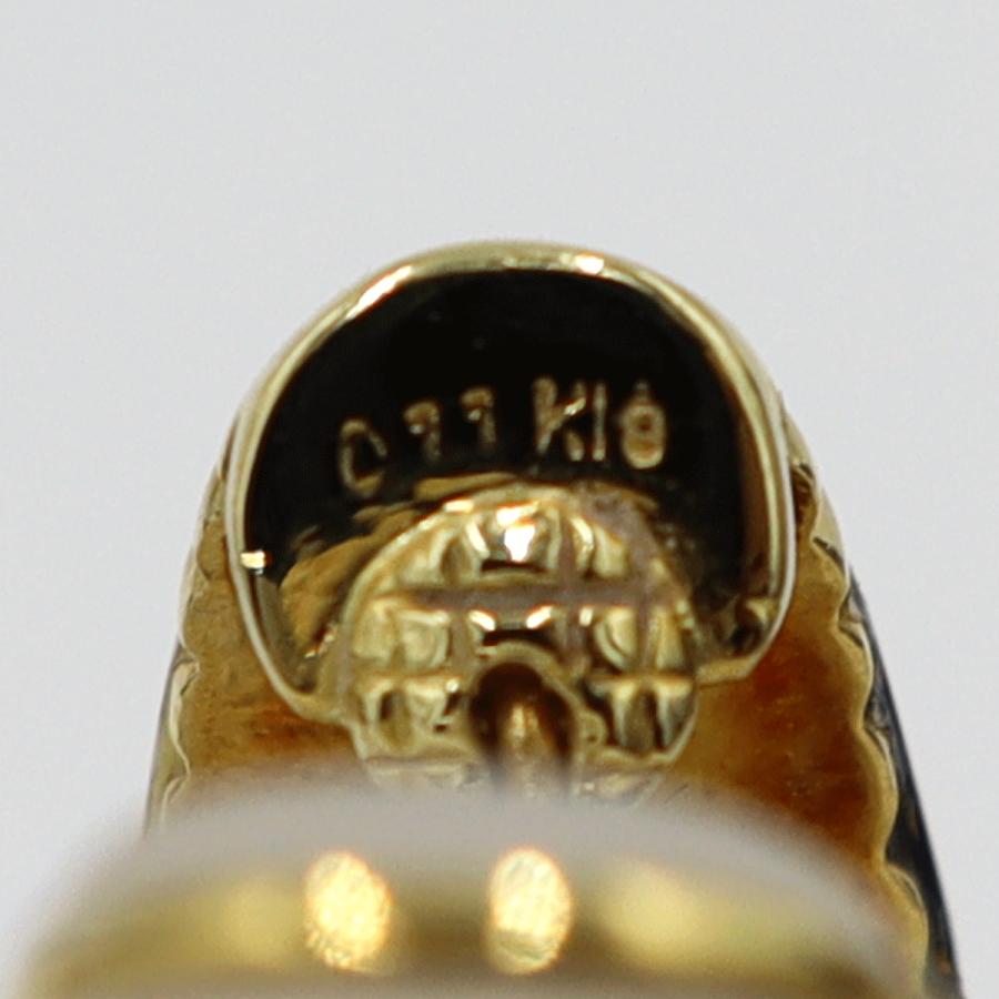 K18オニキス/白蝶貝ダイヤモンドピアス　D0.11ct　D0.11ct　重量14.32ｇ(両耳合計・石の重量含む)（中古）