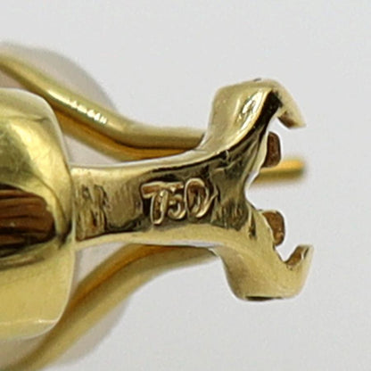 K18オニキス/白蝶貝ダイヤモンドピアス　D0.11ct　D0.11ct　重量14.32ｇ(両耳合計・石の重量含む)（中古）