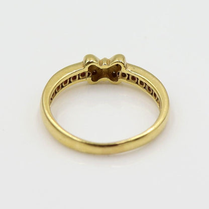 K18ルビーダイヤリング「蝶々」　D0.02ct　サイズ14号　重量2.94ｇ(石の重量含む)　レディース (中古)