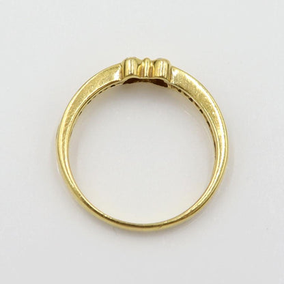 K18ルビーダイヤリング「蝶々」　D0.02ct　サイズ14号　重量2.94ｇ(石の重量含む)　レディース (中古)