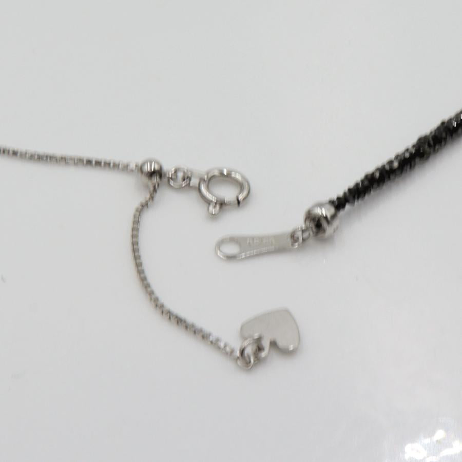 K18WGブラックダイヤモンドネックレス　BD20.00ct　ネックレス長さ：最大約44cm　重量5.30ｇ(石の重量含む)　レディース（中古）