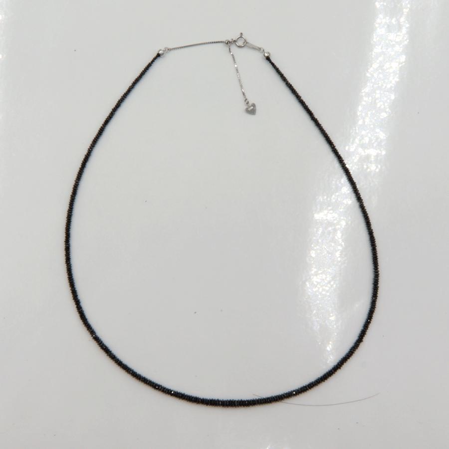 K18WGブラックダイヤモンドネックレス　BD20.00ct　ネックレス長さ：最大約44cm　重量5.30ｇ(石の重量含む)　レディース（中古）