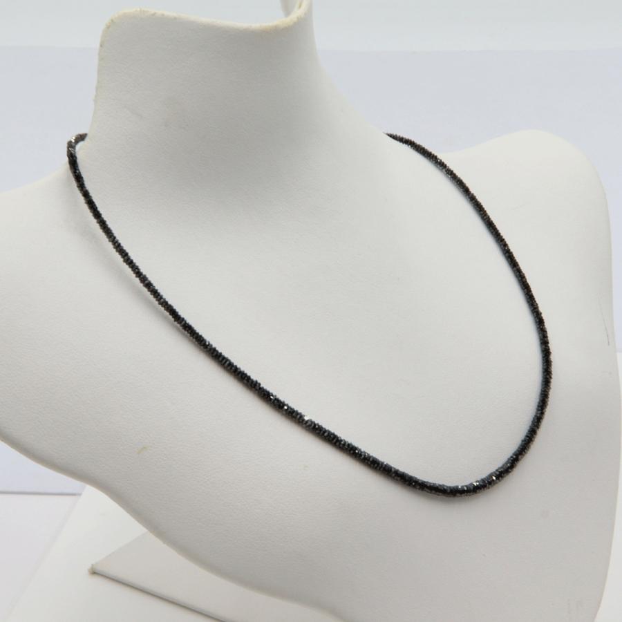 K18WGブラックダイヤモンドネックレス　BD20.00ct　ネックレス長さ：最大約44cm　重量5.30ｇ(石の重量含む)　レディース（中古）
