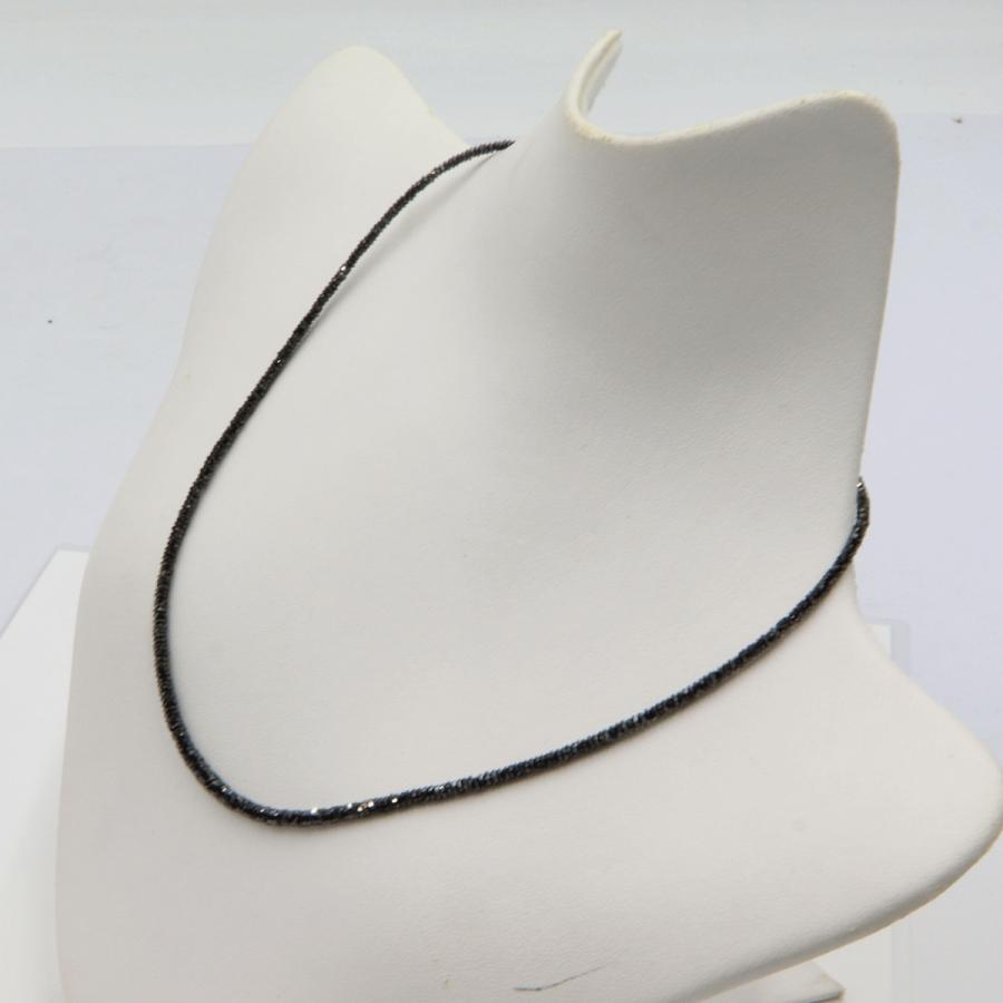 K18WGブラックダイヤモンドネックレス　BD20.00ct　ネックレス長さ：最大約44cm　重量5.30ｇ(石の重量含む)　レディース（中古）