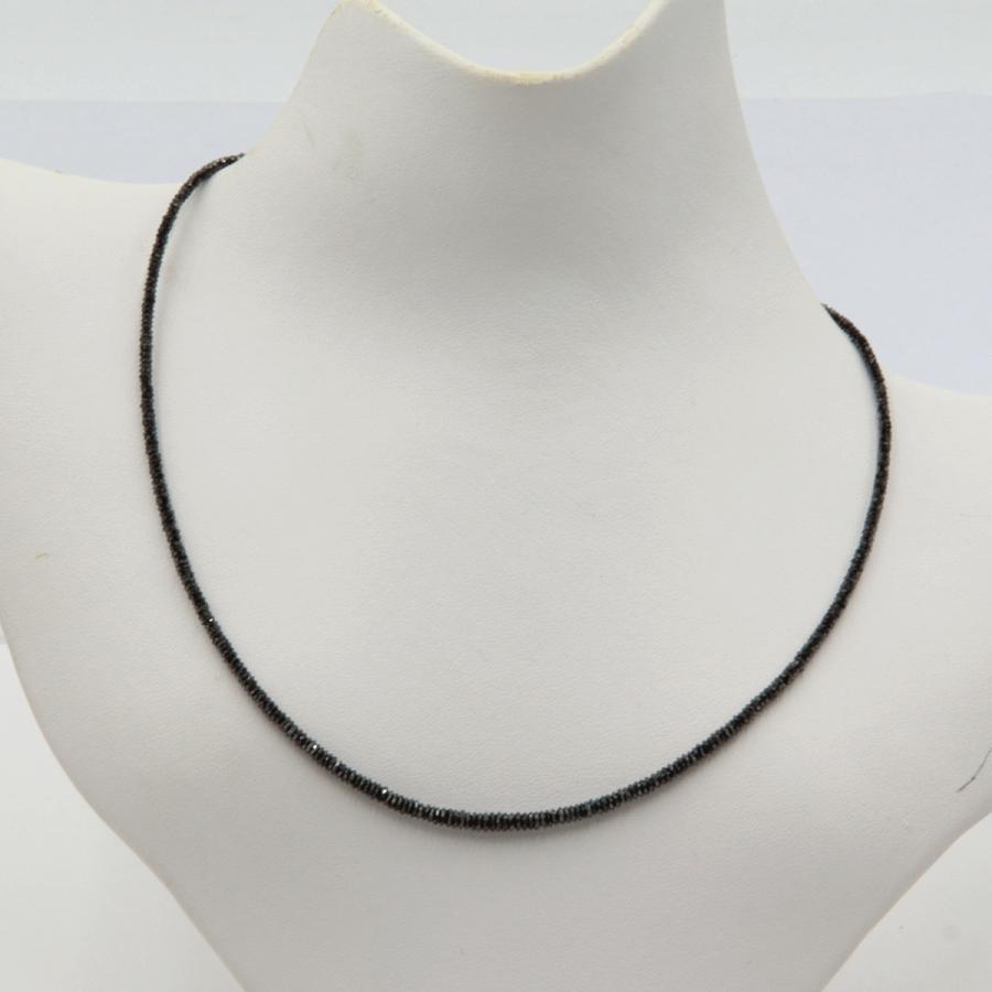 K18WGブラックダイヤモンドネックレス　BD20.00ct　ネックレス長さ：最大約44cm　重量5.30ｇ(石の重量含む)　レディース（中古）