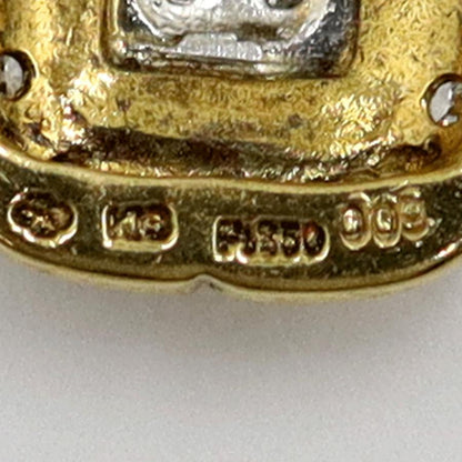 K18/Pt850ダイヤモンドピアス　D0.09ct　0.09ct　重量4.82ｇ(両耳合計・石の重量含む)　（中古）