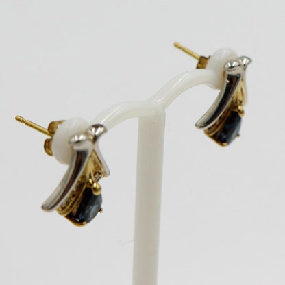 K18サファイアピアス　S0.51ct　0.52ct　重量3.72ｇ(両耳合計・石の重量含む)　（中古）