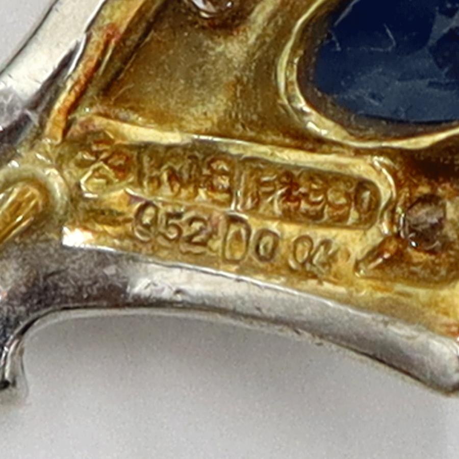 K18サファイアピアス　S0.51ct　0.52ct　重量3.72ｇ(両耳合計・石の重量含む)　（中古）