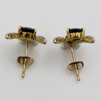 K18サファイアピアス　S0.51ct　0.52ct　重量3.72ｇ(両耳合計・石の重量含む)　（中古）