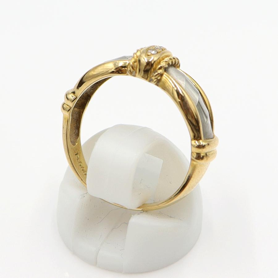 K18/Pt900ダイヤリング　リングサイズ16号 　重量4.04ｇ(石の重量含む)(中古)