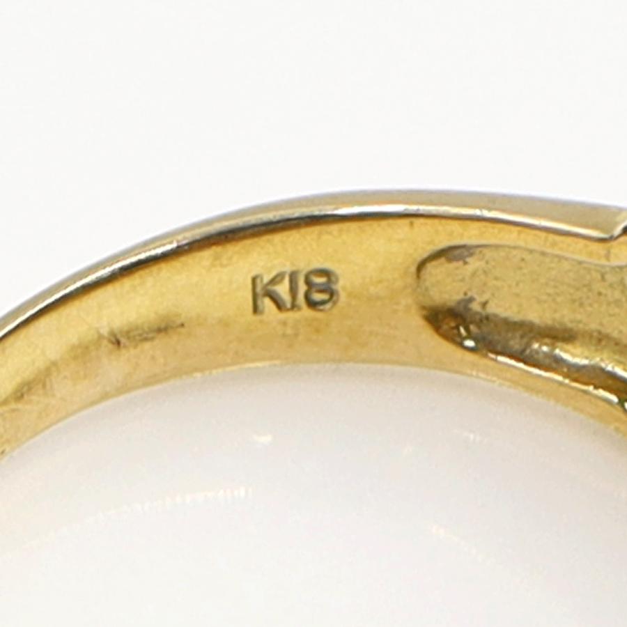 K18/Pt900ダイヤリング　リングサイズ16号 　重量4.04ｇ(石の重量含む)(中古)