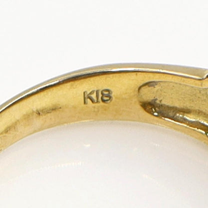 K18/Pt900ダイヤリング　リングサイズ16号 　重量4.04ｇ(石の重量含む)(中古)