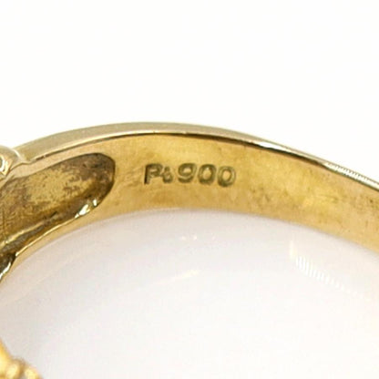 K18/Pt900ダイヤリング　リングサイズ16号 　重量4.04ｇ(石の重量含む)(中古)
