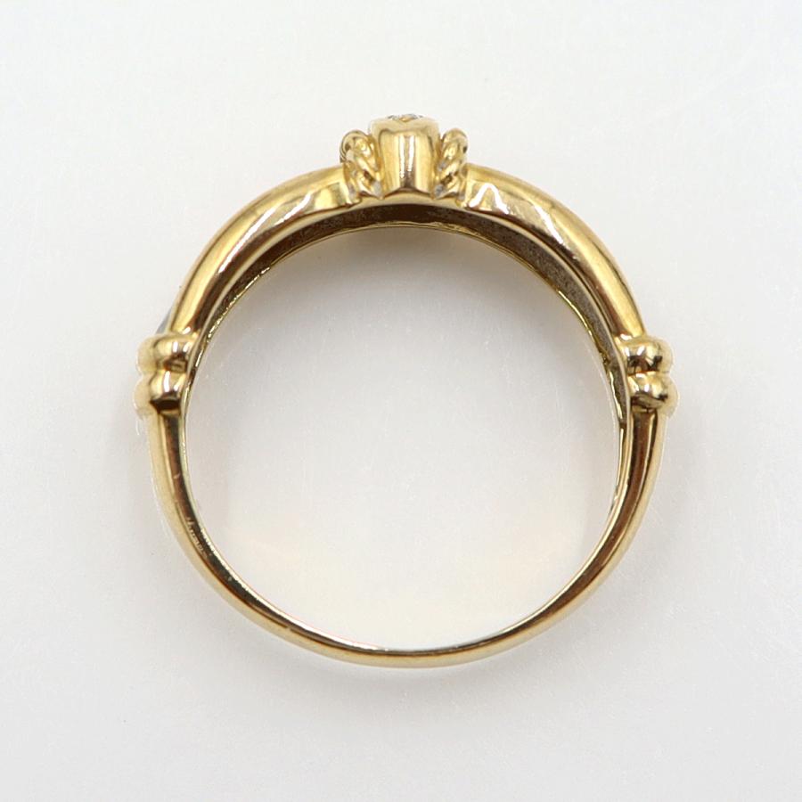 K18/Pt900ダイヤリング　リングサイズ16号 　重量4.04ｇ(石の重量含む)(中古)