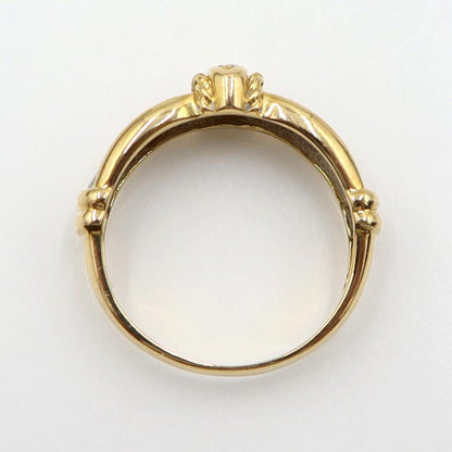 K18/Pt900ダイヤリング　リングサイズ16号 　重量4.04ｇ(石の重量含む)(中古)