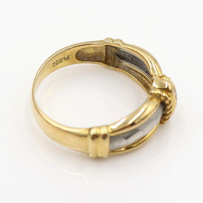 K18/Pt900ダイヤリング　リングサイズ16号 　重量4.04ｇ(石の重量含む)(中古)