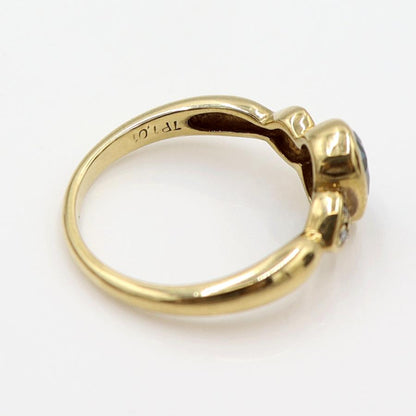 K18ブルートパーズリング　TP1.01ct　D0.04ct　サイズ11号　重量3.34ｇ(石の重量含む)　レディース(中古)