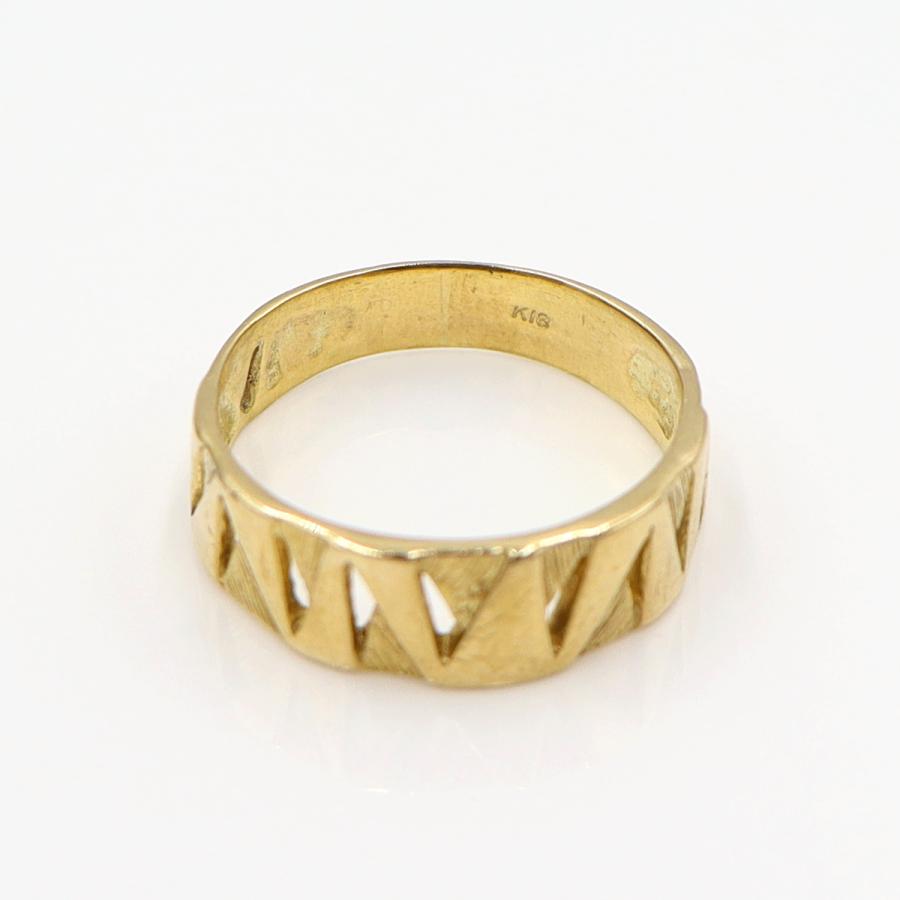 K18デザインリング　リングサイズ13号　重量3.57ｇ　レディース(中古)
