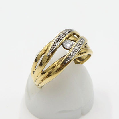 K18/Pt900ダイヤモンドリング　サイズ12号　重量3.46ｇ(石の重量含む)　(中古)