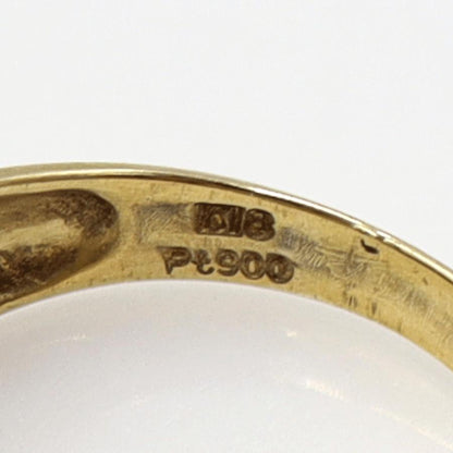 K18/Pt900ダイヤモンドリング　サイズ12号　重量3.46ｇ(石の重量含む)　(中古)