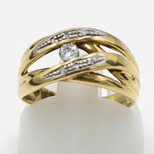 K18/Pt900ダイヤモンドリング　サイズ12号　重量3.46ｇ(石の重量含む)　(中古)