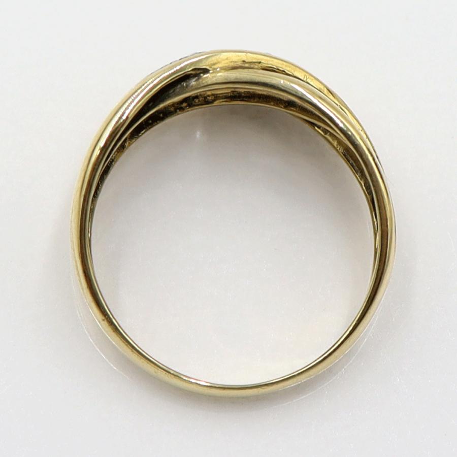 K18/Pt900ダイヤモンドリング　サイズ12号　重量3.46ｇ(石の重量含む)　(中古)