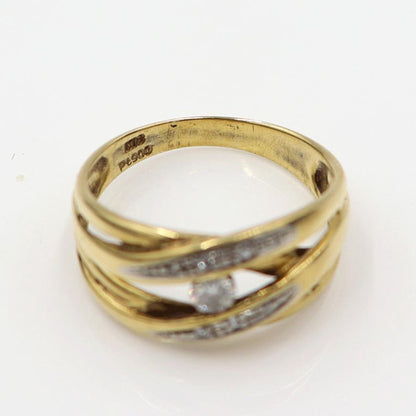 K18/Pt900ダイヤモンドリング　サイズ12号　重量3.46ｇ(石の重量含む)　(中古)