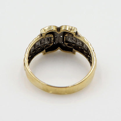 K18/Pt900ダイヤリング　D0.04ct　サイズ12号　重量4.04ｇ(石の重量含む)　レディース (中古)