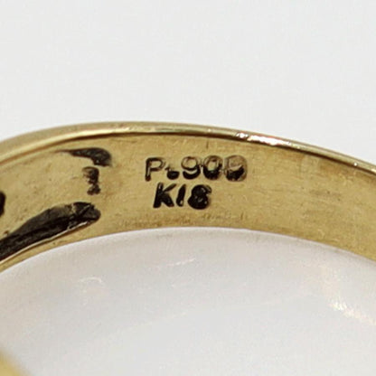 K18/Pt900ダイヤリング　D0.04ct　サイズ12号　重量4.04ｇ(石の重量含む)　レディース (中古)