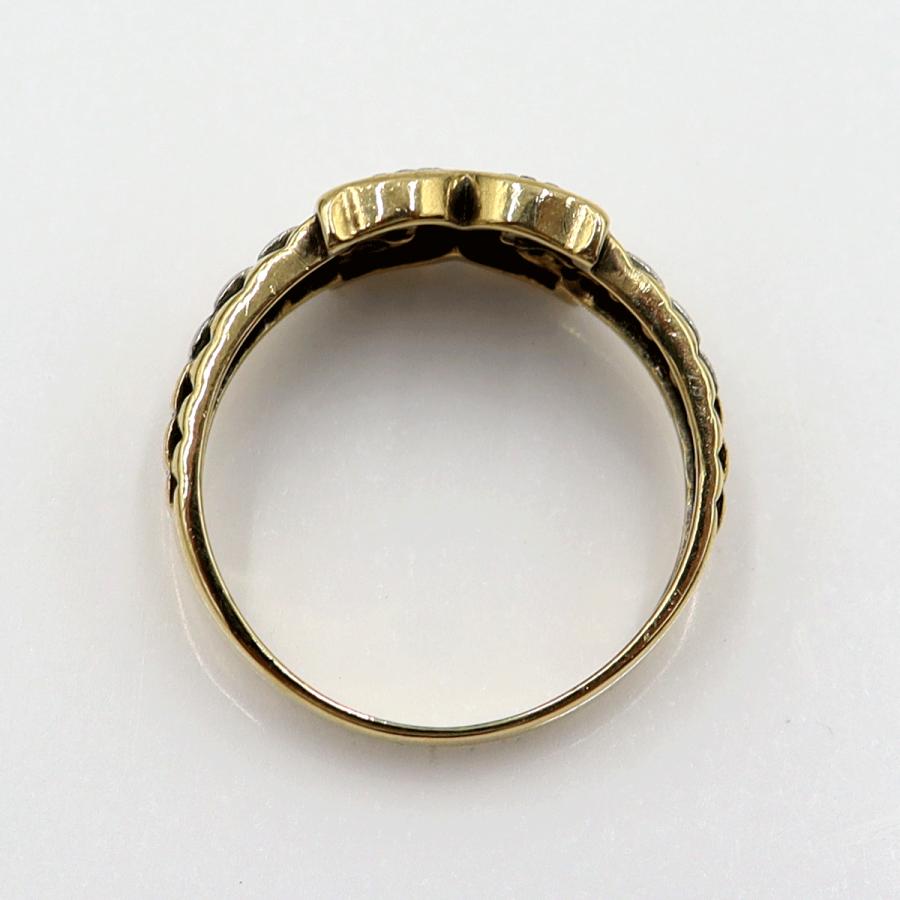 K18/Pt900ダイヤリング　D0.04ct　サイズ12号　重量4.04ｇ(石の重量含む)　レディース (中古)