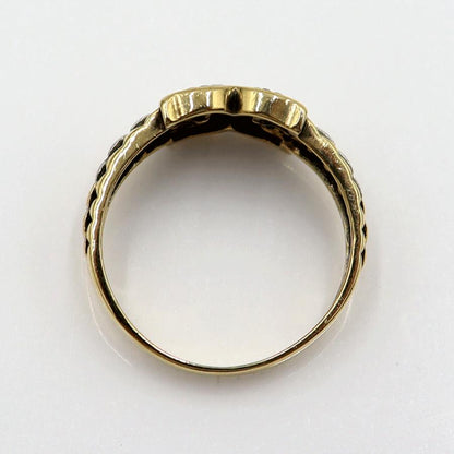 K18/Pt900ダイヤリング　D0.04ct　サイズ12号　重量4.04ｇ(石の重量含む)　レディース (中古)