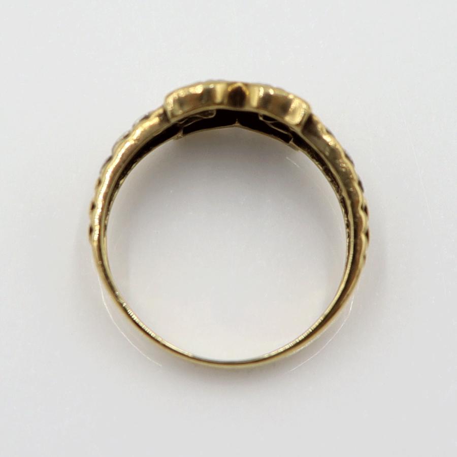 K18/Pt900ダイヤリング　D0.04ct　サイズ12号　重量4.04ｇ(石の重量含む)　レディース (中古)