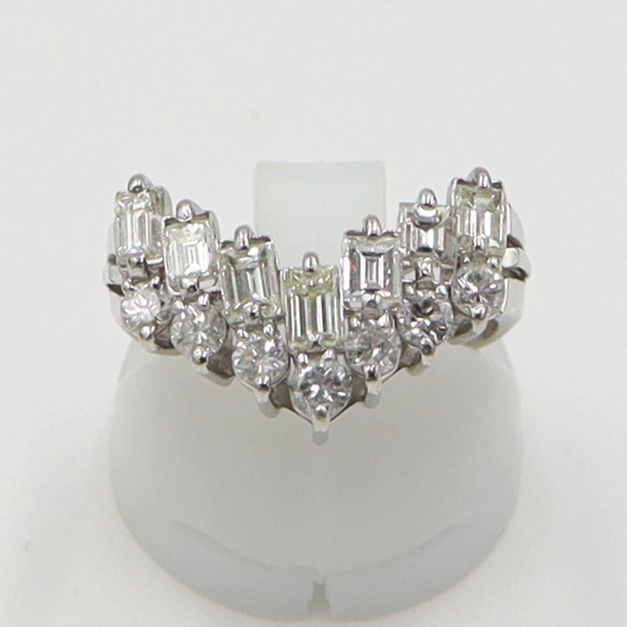 Pt900ダイヤモンドリング　D1.50ct　リングサイズ12号　重量6.81ｇ(石の重量含む)（中古）