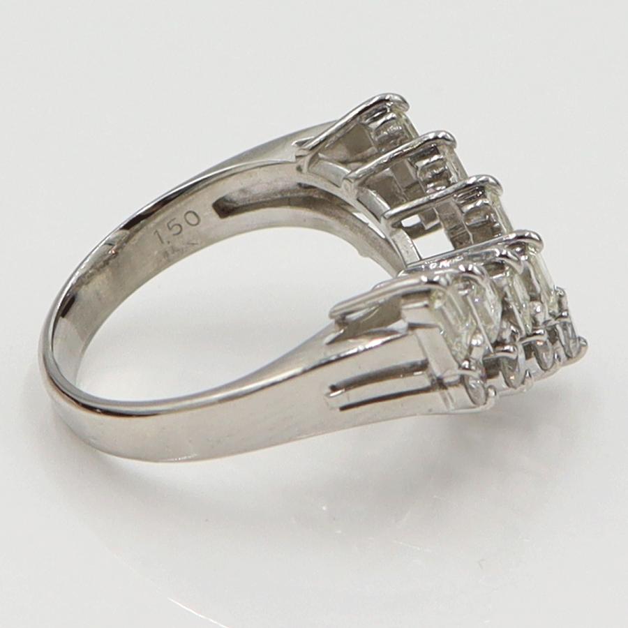 Pt900ダイヤモンドリング　D1.50ct　リングサイズ12号　重量6.81ｇ(石の重量含む)（中古）