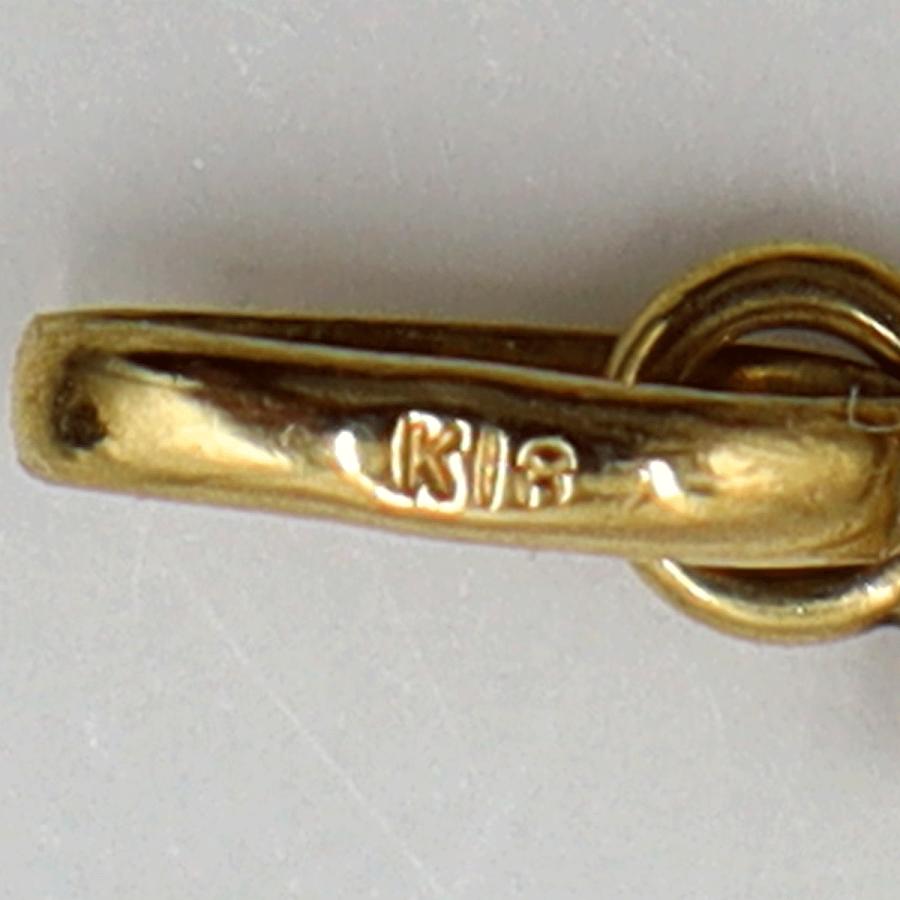 K18クロスペンダントトップ「十字架/クロス」　重量1.66ｇ　レディース（中古）